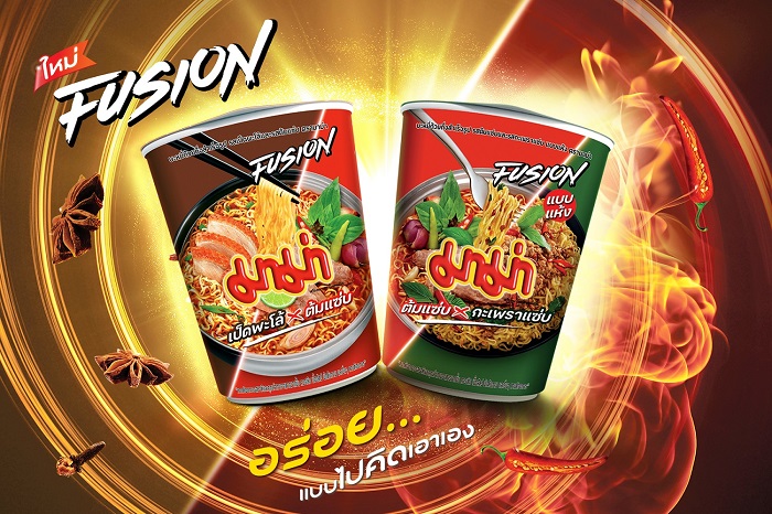 มาม่า ตามเทรนด์ใหม่ในซีรี่ย์ฟิวชั่น ผสม 2 รสชาติในถ้วยเดียว!!