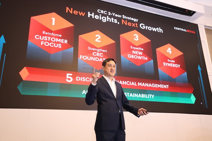 เซ็นทรัล รีเทล เปิดเกมรุก! ทุ่มงบ 3 ปี กว่า 45,000 ลบ. เดินหน้ากลยุทธ์ “New Heights, Next Growth”