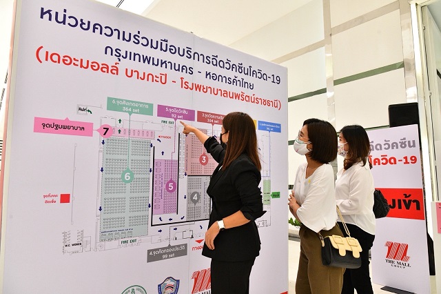 เดอะมอลล์ สนับสนุนงบกว่า 70 ล้านบาท เดินหน้าเตรียมสถานที่ฉีดวัคซีนป้องกันโควิด–19 พร้อมยก เดอะมอลล์ บางกะปิ เป็นโมเดลต้นแบบ