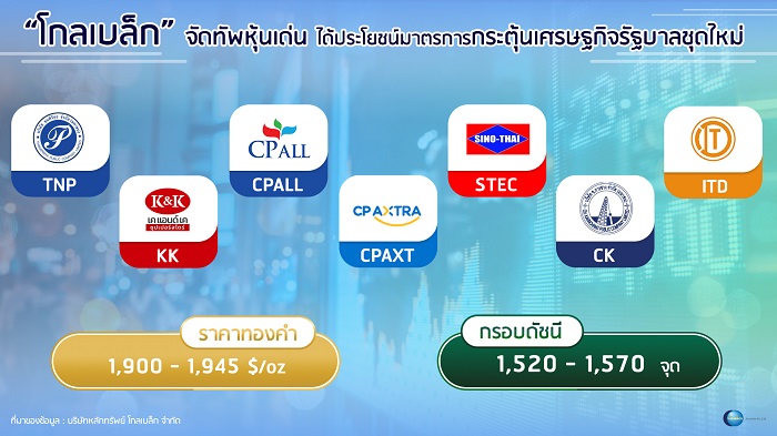 “โกลเบล็ก” จัดทัพหุ้นเด่นได้ประโยชน์ มาตรการกระตุ้นเศรษฐกิจรัฐบาลชุดใหม่