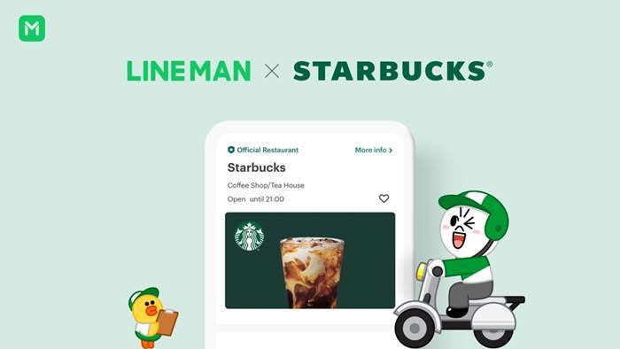 สตาร์บัคส์ ร่วมกับ LINE MAN ขยายบริการเดลิเวอรี่ ส่งฟรีในระยะ 3 กม.แรก
