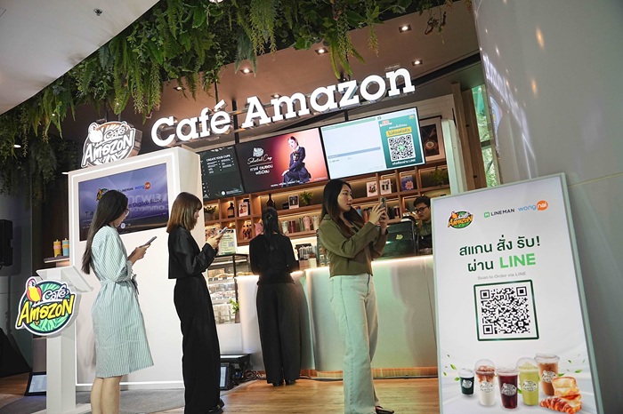 OR จับมือ LINE MAN Wongnai เปิด Café Amazon Digital Store แห่งแรกของไทย