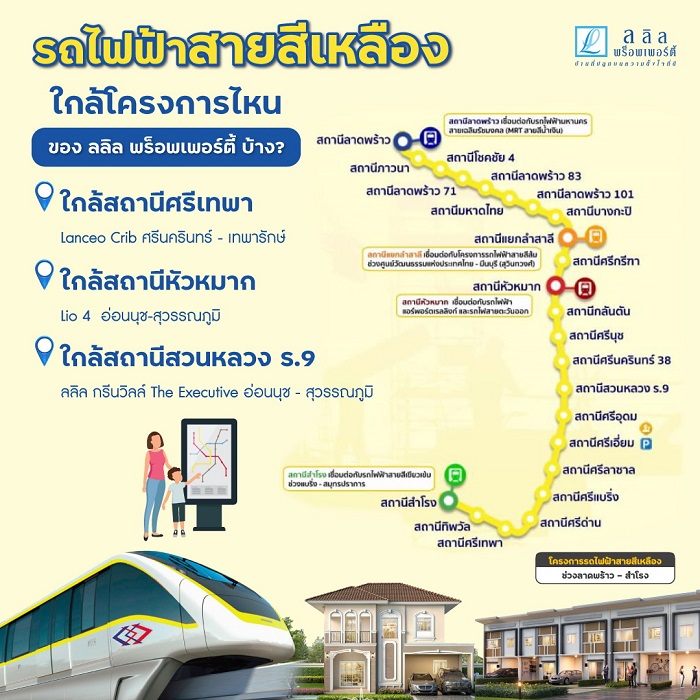 ลลิล พร็อพเพอร์ตี้ เผยกำลังซื้ออสังหาฯ โซนกรุงเทพฯ ฝั่งตะวันออกคึกคัก รับอานิสงค์ “น้องเก๊กฮวย” สายสีเหลืองเปิดใช้บริการ