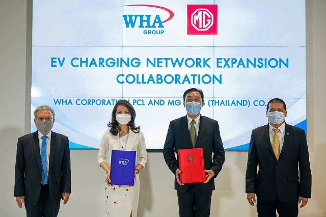 WHA จับมือ MG เตรียมให้บริการสถานีชาร์จรถยนต์ไฟฟ้าในนิคมอุตสาหกรรม