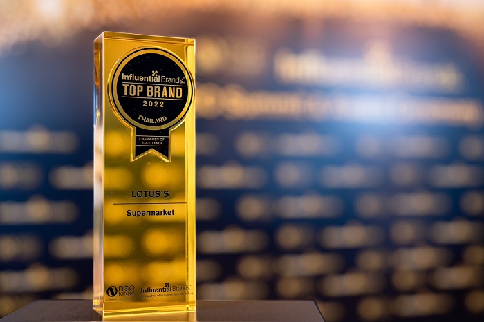 โลตัส ครองใจลูกค้ากลุ่มมิลเลนเนียล คว้ารางวัล Top Brand 2022 จากเวทีระดับภูมิภาคเอเชีย