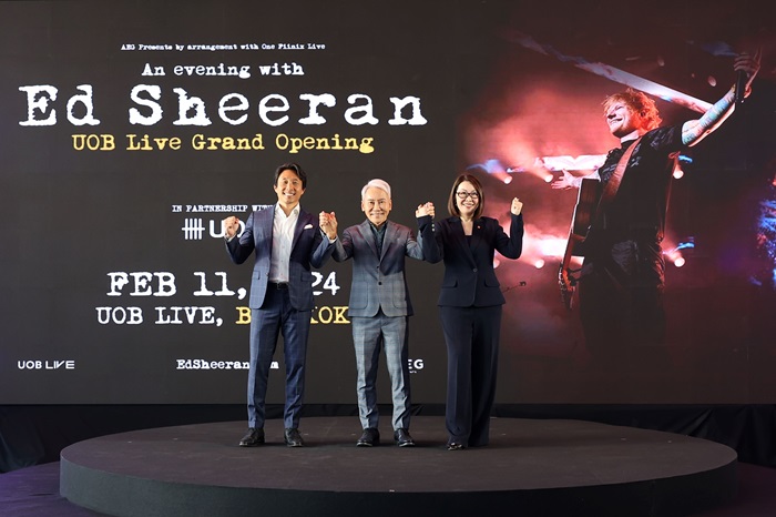 ED SHEERAN จัดคอนเสิร์ตพิเศษ เปิดประเดิม UOB LIVE ครั้งแรกในโลก