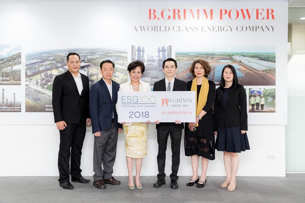 BGRIM ติดอันดับหุ้นยั่งยืน ESG100 ปี 61